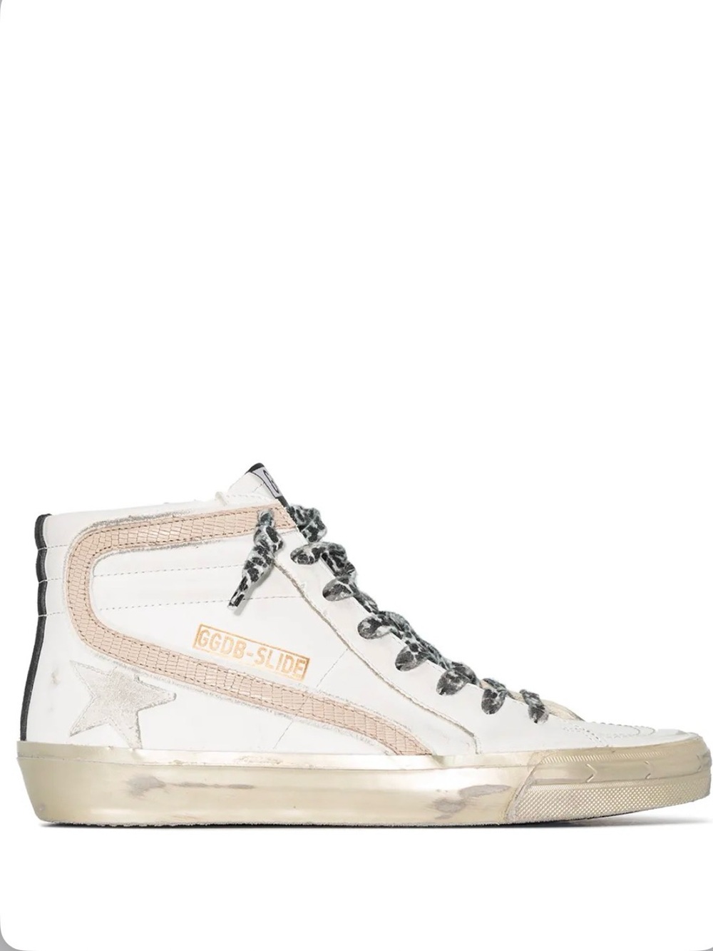 Golden Goose White & Beige High-Top Sneakers - Picture 1 of 5